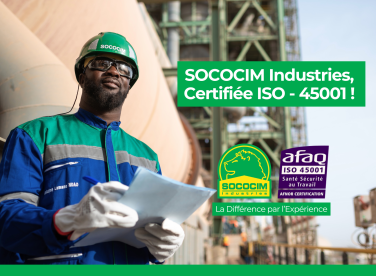 SOCOCIM industries certifiée ISO 45001 : 2018 !